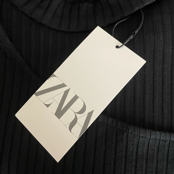 ZARA Black Long Sleeve Top - Picture 8 of 10